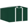 vidaXL - Tuinschuur - Groen - Staal