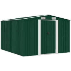 vidaXL - Tuinschuur - Groen - Staal