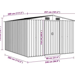 vidaXL - Tuinschuur - Groen - Staal