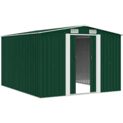 vidaXL - Tuinschuur - Groen - Staal