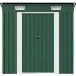 vidaXL - Tuinschuur - Groen - Staal