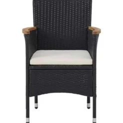 vidaXL - Tuinset - Zwart - Rattan