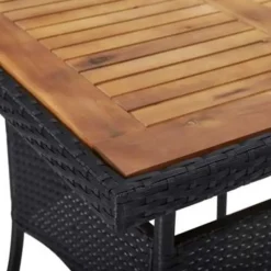 vidaXL - Tuinset - Zwart - Rattan