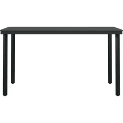 vidaXL - Tuinset zwart PVC rattan en staal - 140x70 cm - 7 stuks