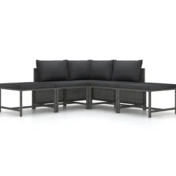 vidaXL - Tuinstoel - Grijs - Stof