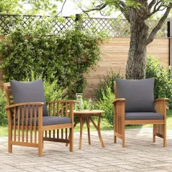 vidaXL - Tuinstoel - Grijs - Hout