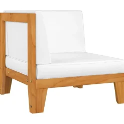 vidaXL - Tuinstoel - Wit - Acaciahout