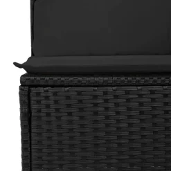 vidaXL - Tuinstoel - Zwart - Poly rattan