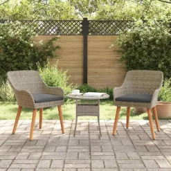 vidaXL - Tuinstoel - Zwart - Poly rattan - 55 x 62.5 x 82cm