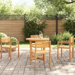 vidaXL - Tuinstoelen - Bruin - Massief acaciahout - 4 stuks - 50x53x80 cm