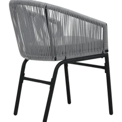 vidaXL - Tuinstoelen - Grijs - Polyetheen - 2 stuks