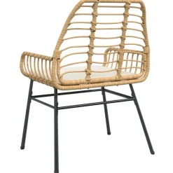 vidaXL - Tuinstoelen - Kussens - Bruin - Poly rattan - 2 stuks