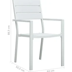 vidaXL - Tuinstoelen - Wit - Hout - 4 stuks