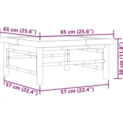vidaXL - Tuintafel - Bruin - Bamboe