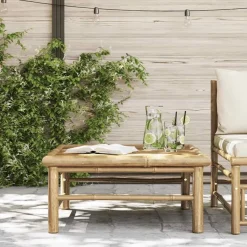 vidaXL - Tuintafel - Bruin - Bamboe