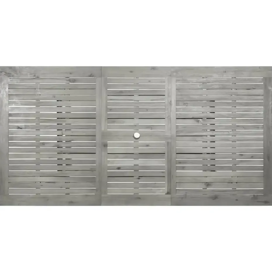vidaXL - Tuintafel - Grijs - Massief acaciahout - (150-200)x100x75 cm