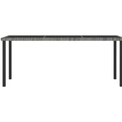 vidaXL - Tuintafel - Grijs - Poly rattan - 180 x 70 x 73 cm