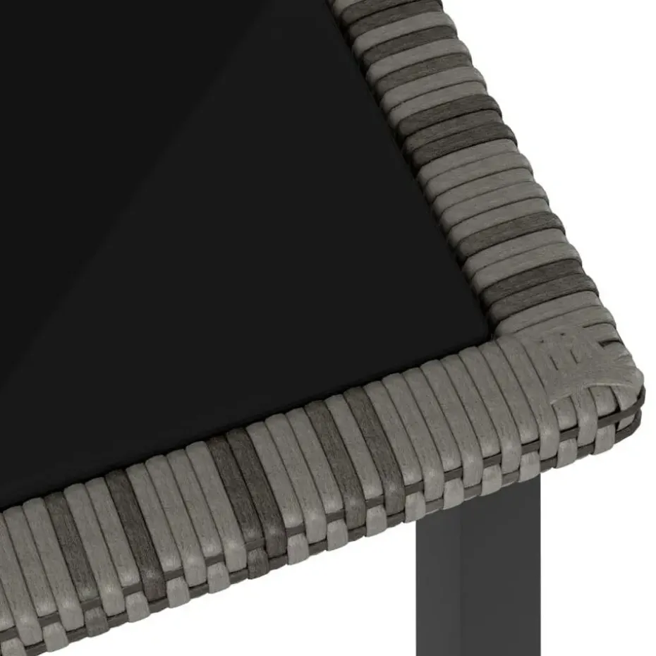 vidaXL - Tuintafel - Grijs - Poly rattan - 180 x 70 x 73 cm