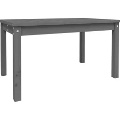 vidaXL - Tuintafel - Grijs - Massief grenenhout - 82.5 x 50.5 x 45 cm