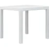 vidaXL - Tuintafel - Wit - Kunststof - 79 x 79 x 72 cm