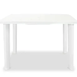 vidaXL - Tuintafel - Wit - Kunststof - 101 x 68 x 72 cm