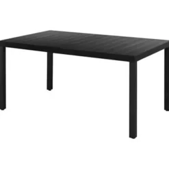 vidaXL - Tuintafel - Zwart - WPC - 150 x 90 x 74 cm