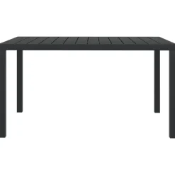 vidaXL - Tuintafel - Zwart - WPC - 150 x 90 x 74 cm