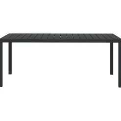 vidaXL - Tuintafel - Zwart - WPC - 185 x 90 x 74 cm