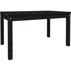 vidaXL - Tuintafel - Zwart - Massief grenenhout - 82.5 x 50.5 x 45 cm