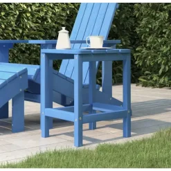 vidaXL - Tuintafel Adirondack - Vierkant - Aquablauw - HDPE - 38x38x46 cm