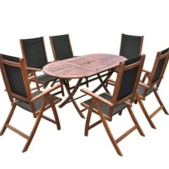 vidaXL - Tuintafel En Stoel - Bruin - Hout