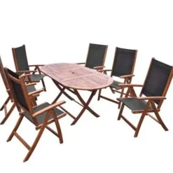 vidaXL - Tuintafel En Stoel - Bruin - Hout