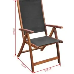 vidaXL - Tuintafel En Stoel - Bruin - Hout