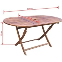 vidaXL - Tuintafel En Stoel - Bruin - Hout