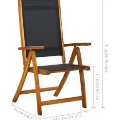 vidaXL - Tuintafel En Stoel - Bruin - Hout