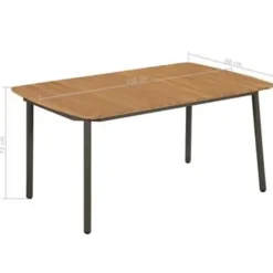 vidaXL - Tuintafel En Stoel - Bruin - Hout