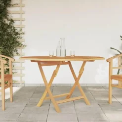 vidaXL - Tuintafel inklapbaar - Bruin - Massief teakhout - 110x110x75 cm