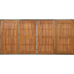 vidaXL - Tuintafel Met Houten Blad - Grijs - Poly rattan - 190 x 90 x 75 cm