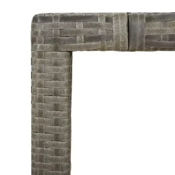 vidaXL - Tuintafel Met Houten Blad - Grijs - Poly rattan en acaciahout