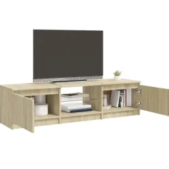 vidaXL - Tv-kast - Bruin - Bewerkt hout - 140 x 40 x 36 cm