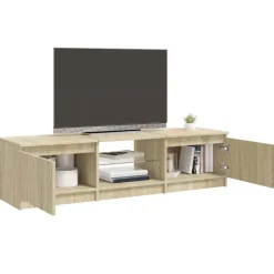 vidaXL - Tv-kast - Bruin - Bewerkt hout - 140 x 40 x 36 cm
