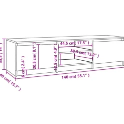 vidaXL - Tv-kast - Grijs - Bewerkt hout