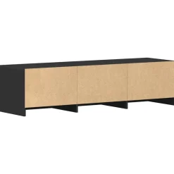 vidaXL - Tv-meubel - Zwart - Bewerkt hout