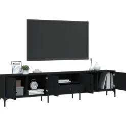 vidaXL - Tv-meubel - Zwart - Bewerkt hout