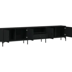 vidaXL - Tv-meubel - Zwart - Bewerkt hout