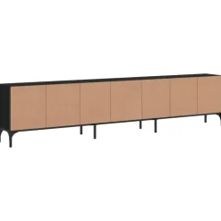 vidaXL - Tv-meubel - Zwart - Bewerkt hout