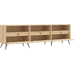 vidaXL - TV-meubel met 3 deuren en 3 vakken - Sonoma eiken - 150x30x44.5 cm