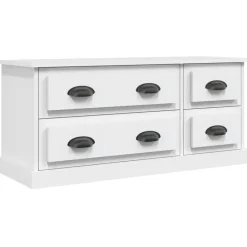 vidaXL - TV-meubel met 4 lades - Wit - Bewerkt hout - 100x35.5x45 cm