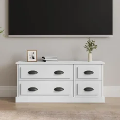 vidaXL - TV-meubel met 4 lades - Wit - Bewerkt hout - 100x35.5x45 cm