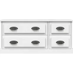 vidaXL - TV-meubel met 4 lades - Wit - Bewerkt hout - 100x35.5x45 cm
